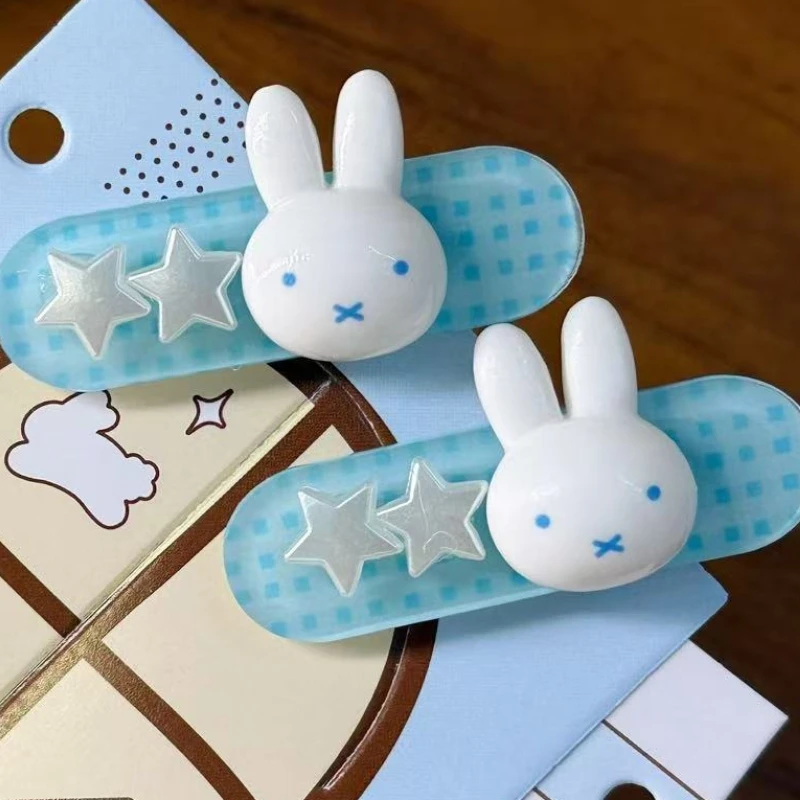 Cartoon Kawaii Miffy Duckbill Clip Resin Bangs Not Tying The Head Little Fresh Simple Versatile Wear-resistant Exquisite New