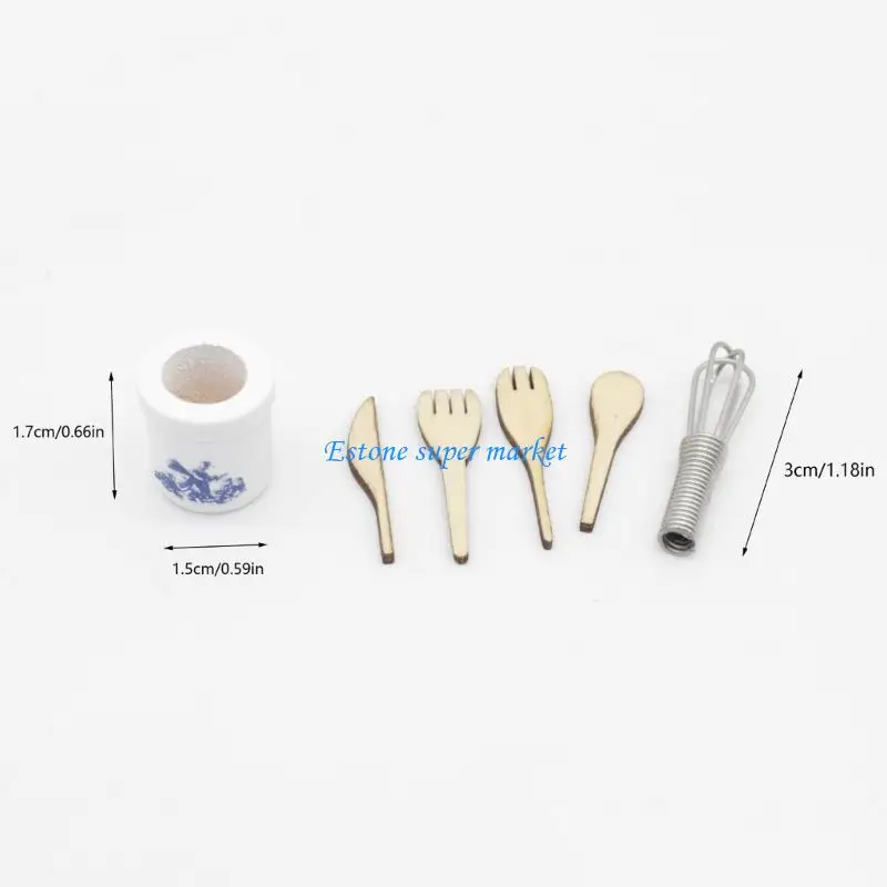 090B Customizable Dollhouses Kitchen Accessories For Creative Projects 1/12 Scale