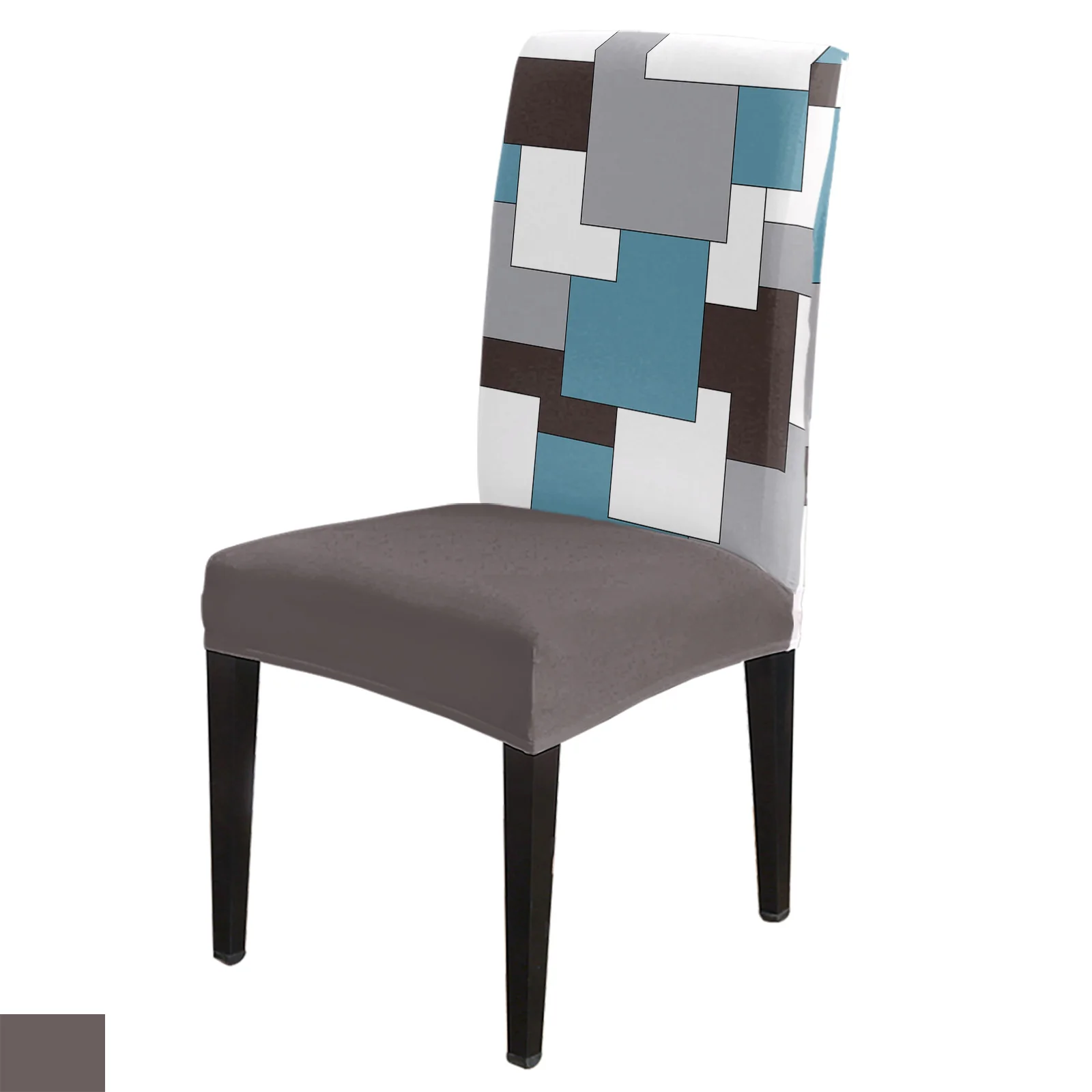 

Medieval Abstract Geometric Classic Blue Chair Cover Dining Spandex Stretch Seat Covers Home Office Decor Desk Chair Case Set