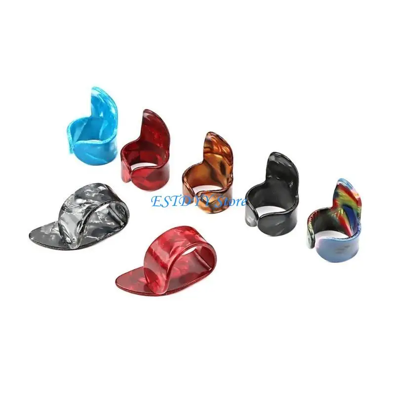 

G6DE 7Pcs Electric Guitar Thumb Picks Guitar Picks Celluloid Guitar Picks Plectrums