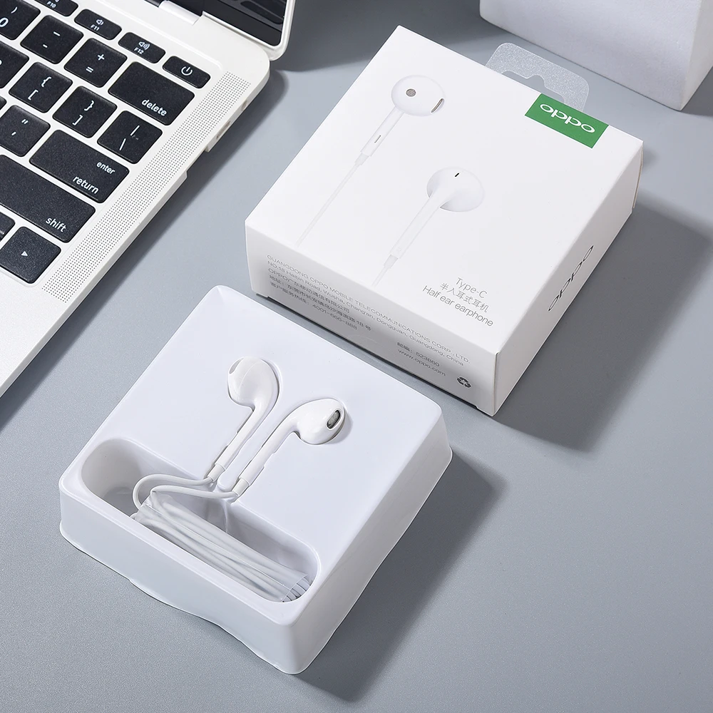OPPO Original USB tipo C auriculares intrauditivos deportivos con cable con micrófono para OPPO Reno 13 12 11 10 Pro Find X3 X5 X6 X7 X8 Pro K12