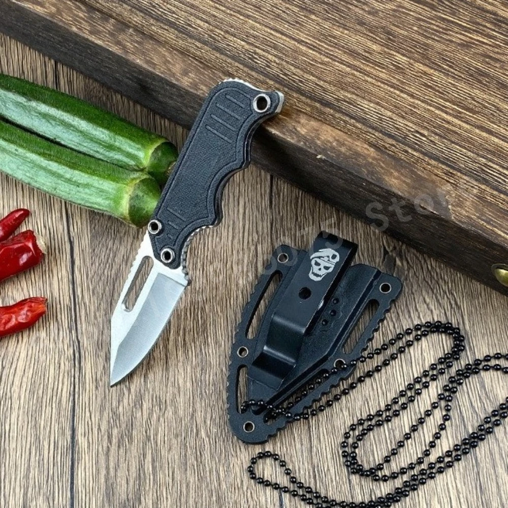 

Мини-нож для ожерелья S0, G - лезвие 5Cr15MoV, черная ручка G10, ежедневный портативный и портативный аварийный инструмент, острый нож для фруктов