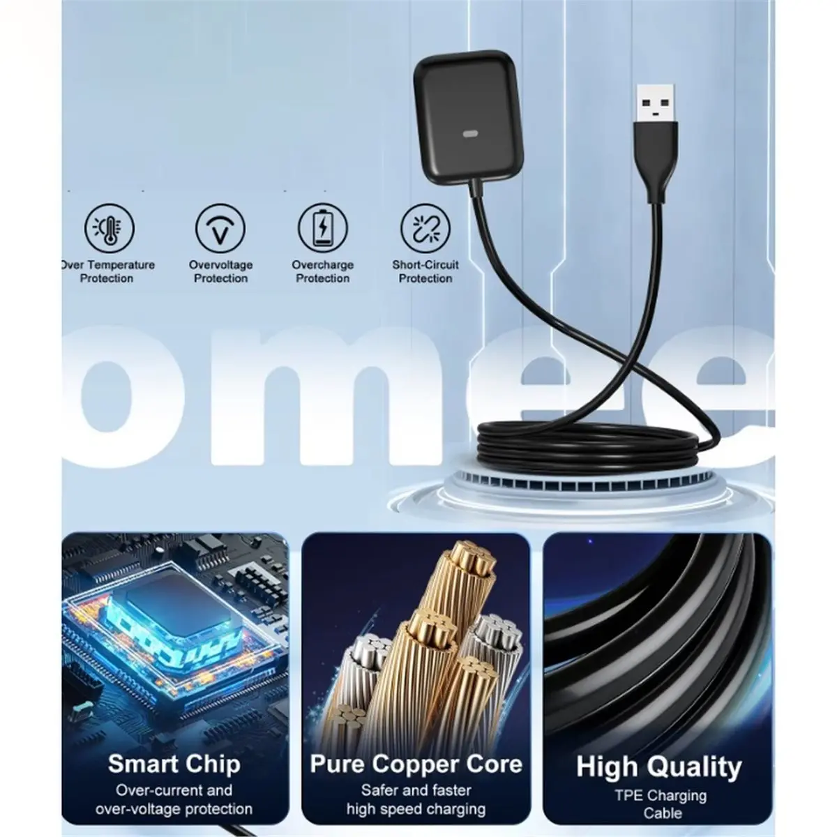 Charger Cable for 5.0/MG Basic Charger, Portable Design Waterproof Compatible for 5.0 Charger Replacement