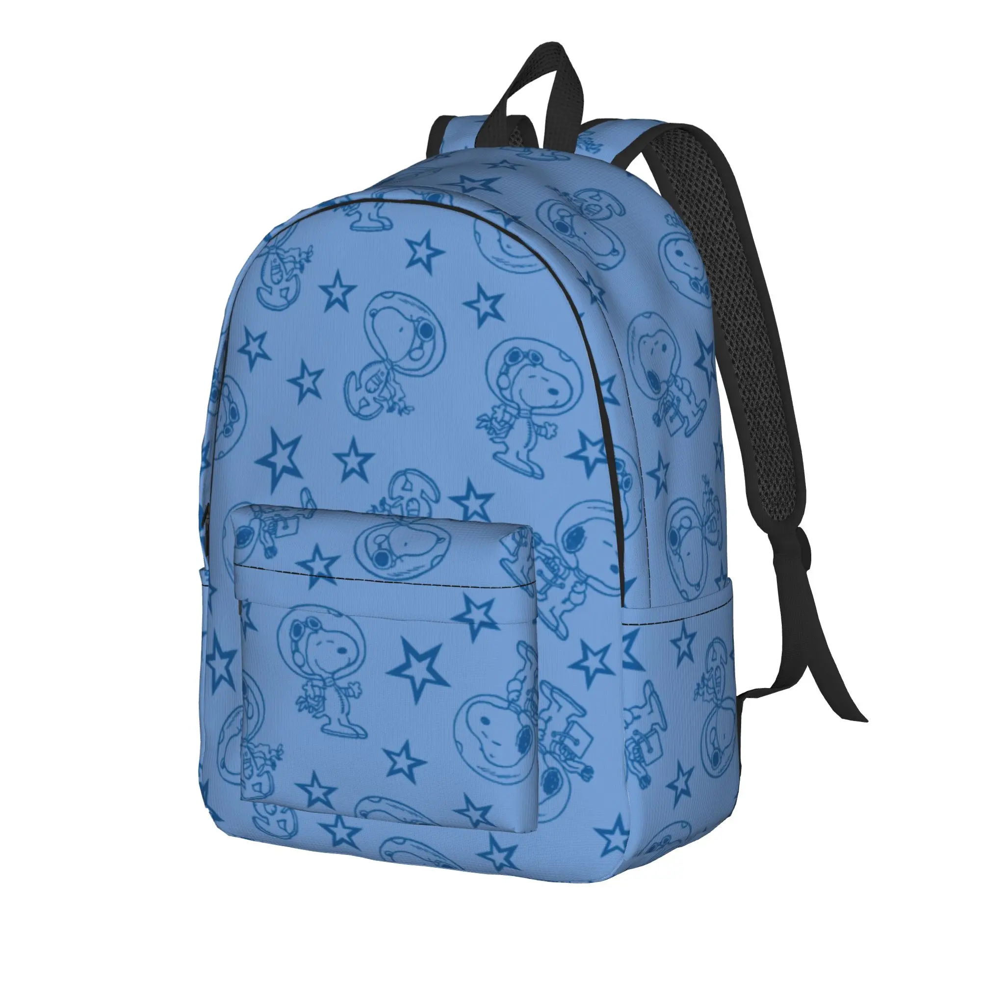 Snoopys Blue Space Astronaut Pattern Classical Backpack Durable Student Business  Daypack for Men Women Laptop Shoulder Bag
