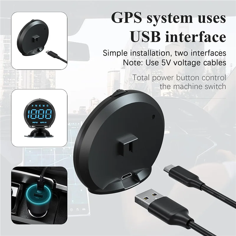 Head-Up Display Plastic Head-Up Display G13 Car GPS HUD Speedometer Digital Clock HD Head-Up Universal