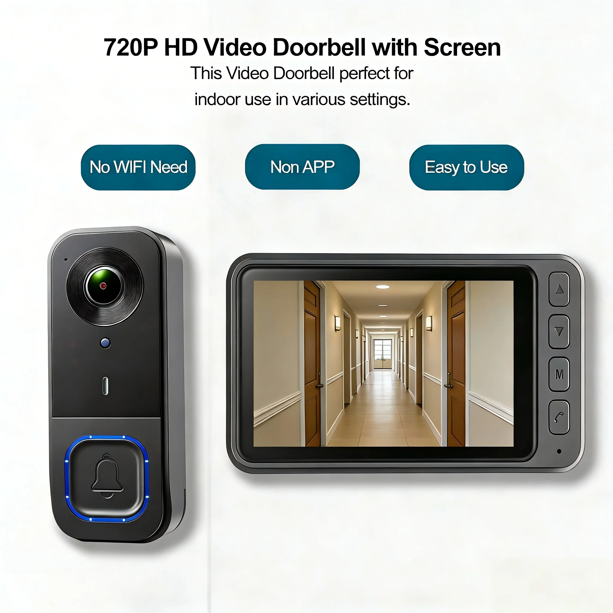 Smart Video Doorbell with 4.5