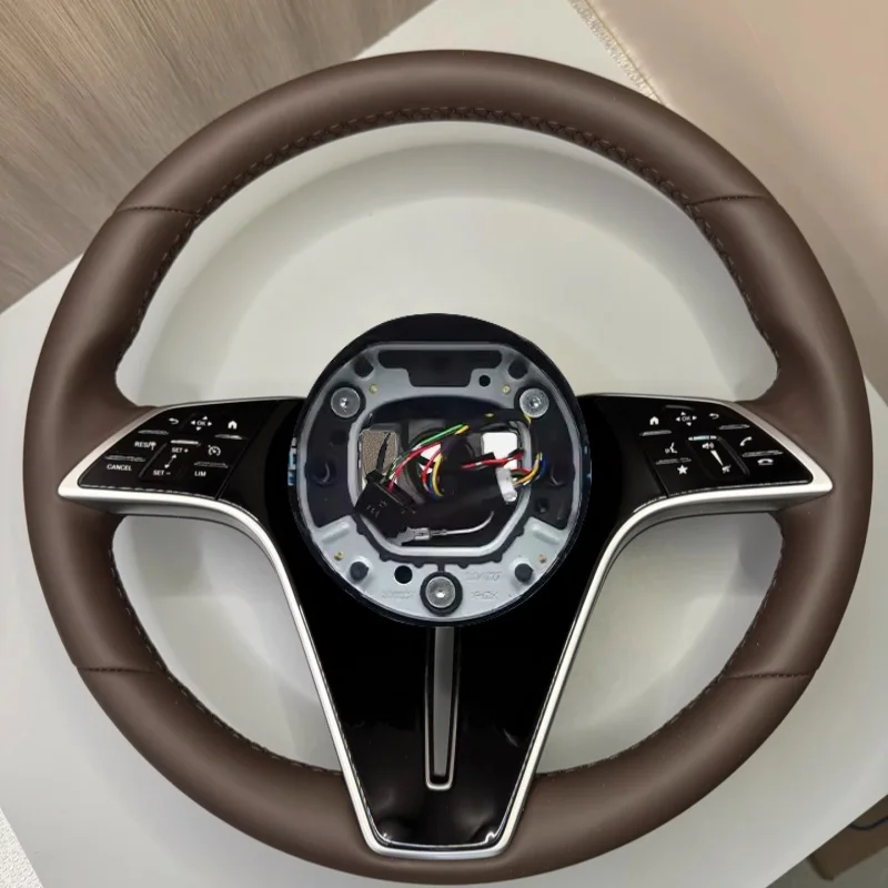 

Real Leather Steering Wheel for Mercedes Benz W203 W204 W205 W213 W219 W222 A45 E63 Gle Gls Amg C63 E63 S63 G63Steering Wheel