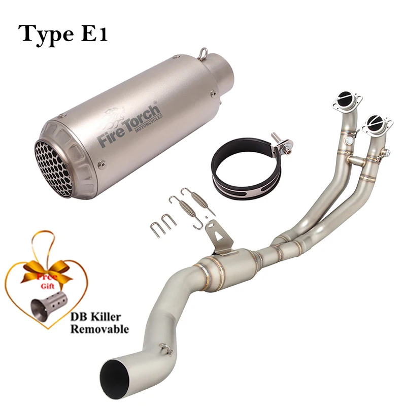 Motorcycle Exhaust Full Systems For Aprilia RS660 RS Tuono 660 2021 - 2024 Front Link Pipe Escape Carbon Fiber Muffler DB Killer