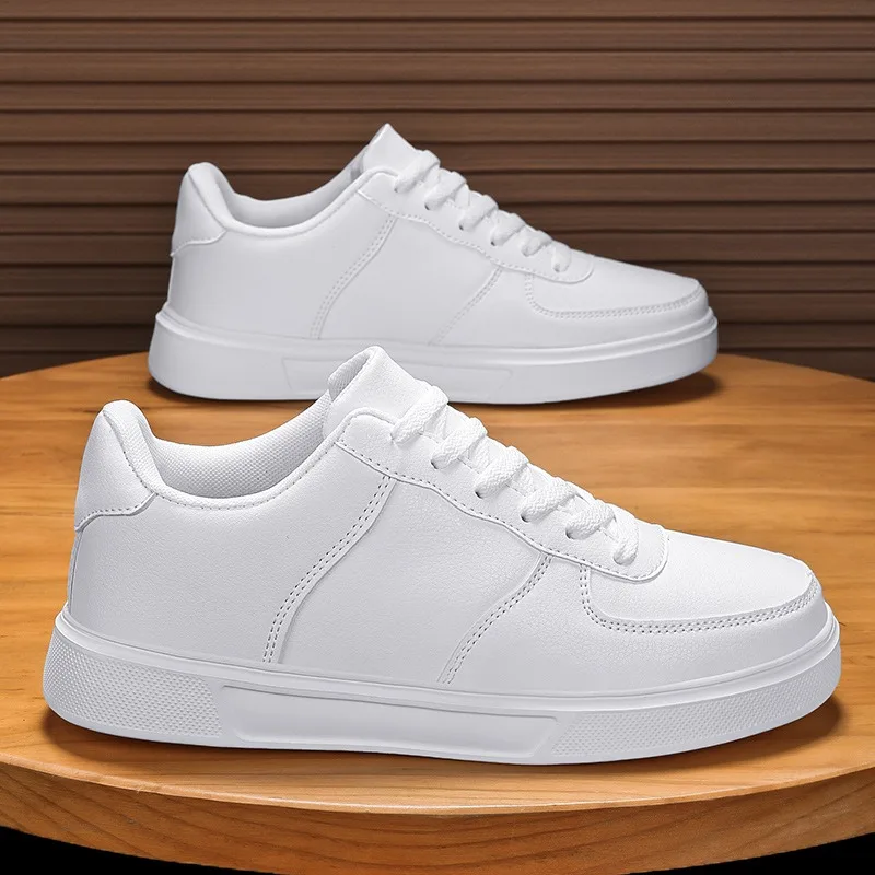 Men Shoes White Sneakers Classic Leather Outdoor Male Running Shoes Fashion Breathable Tennis Shoe Couple Plus Size Casual Shoes