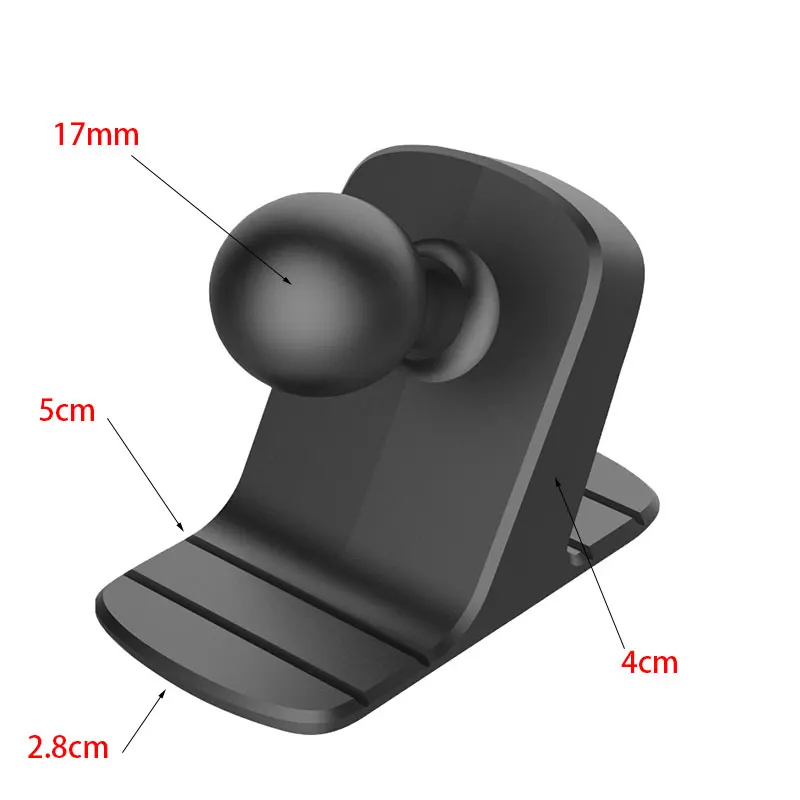 17mm Ball Joint Pasted with Glue Sticker Flat Base Vehicle-mounted Mobile Phone Bracket Universal Head Replacement Holder Base