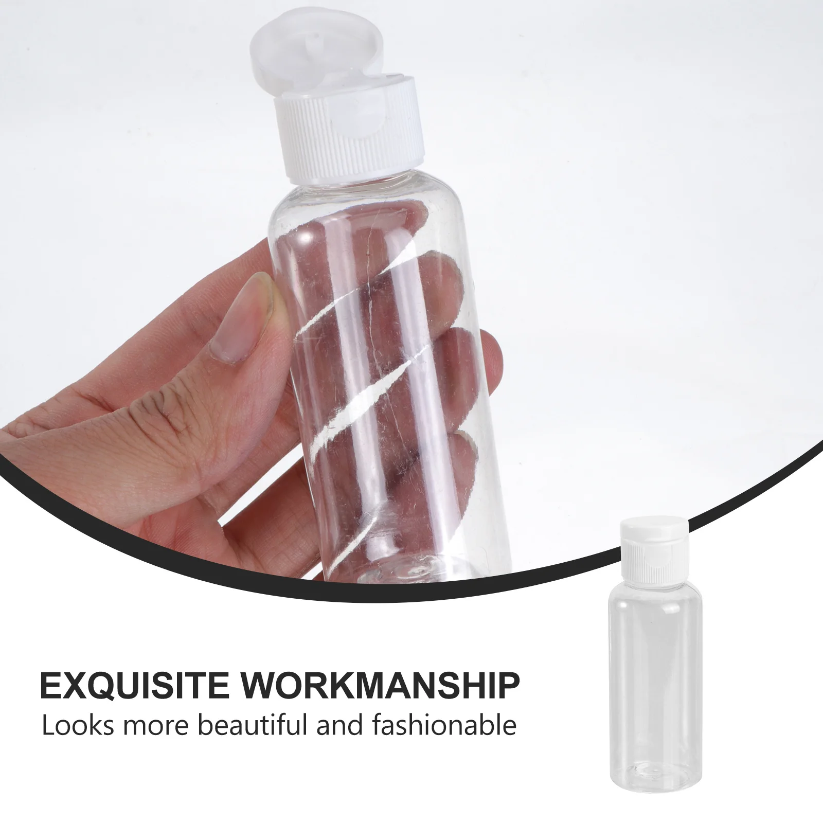 

10Pcs Leak Proof Travel Bottles 50ml Plastic Empty Bottles for Lotion Shampoo Container 50ml Bottle Travel Containers