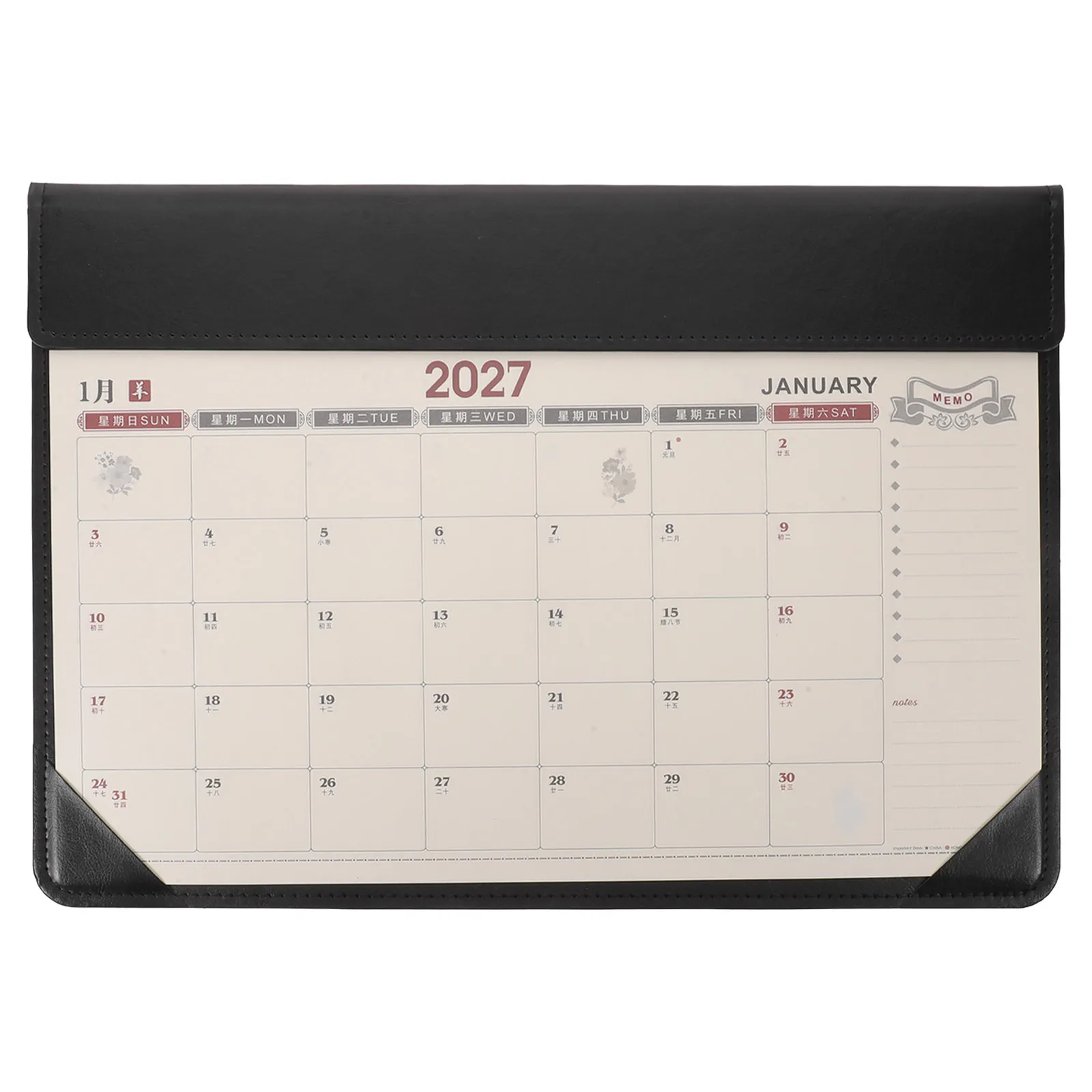 Desk Calendar 2027 Large Desk Blotter Calendar Computer Pad With Monthly Calendar For Desktop Mats Blotter With Cover Calandar