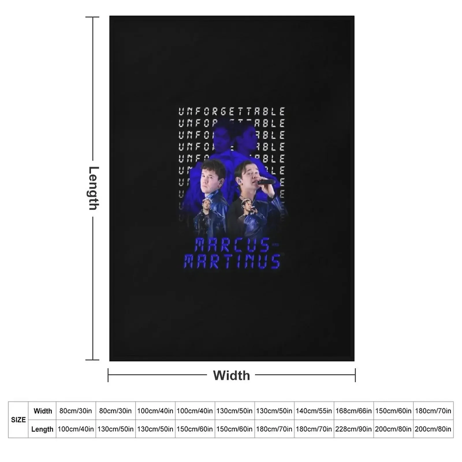 Marcus And Martinus Unforgettable Eurovision 2024 Sweden Merch Throw Blanket couch cozy soft plush fuzzy picnic outdoor blanket