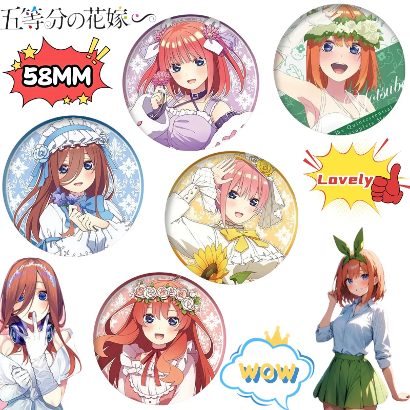 

The Quintessential Quintuplets Nakano Ichika Nino Miku Yotsuba badge creative high-value DIY print cute bag brooch accessories