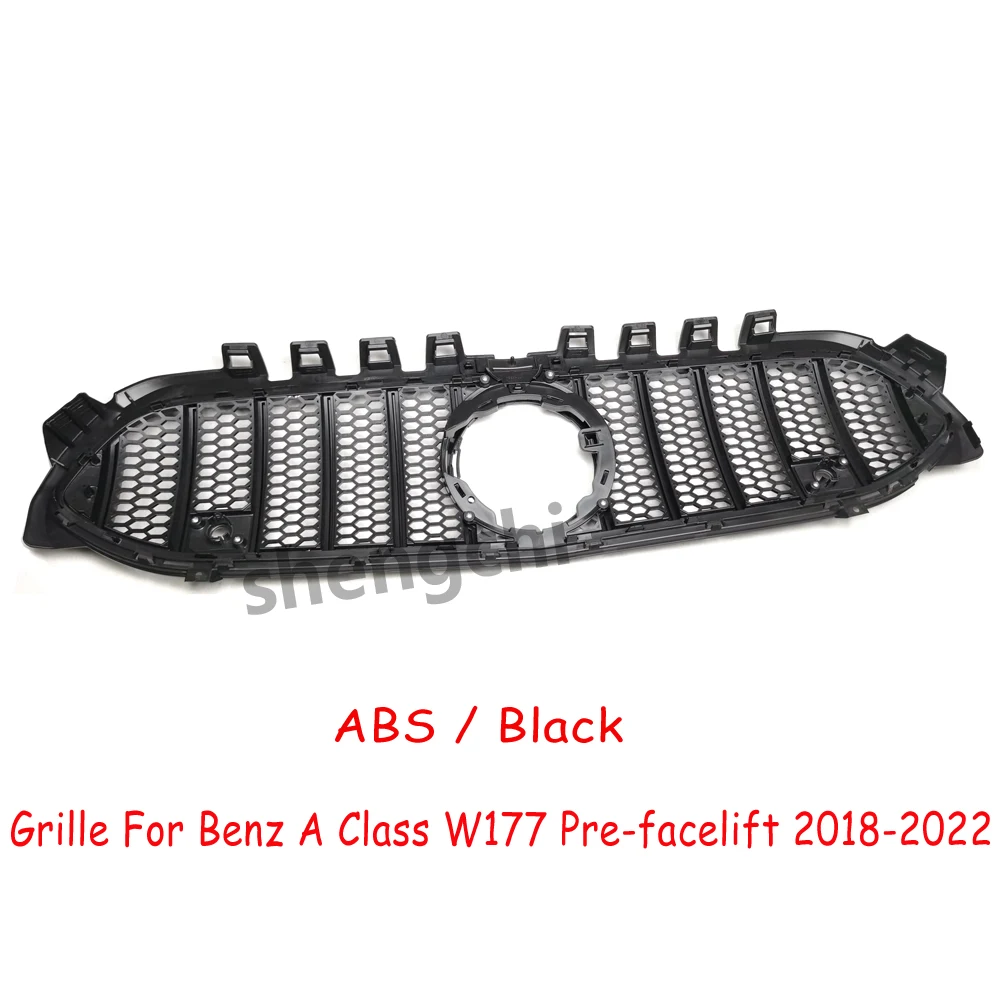 W177 V177 GT Honeycomb Black Front Bumper Grille for Mercedes Benz A class W177 Pre-facelift A180 A200 A250 A35 Grills 2018-2022