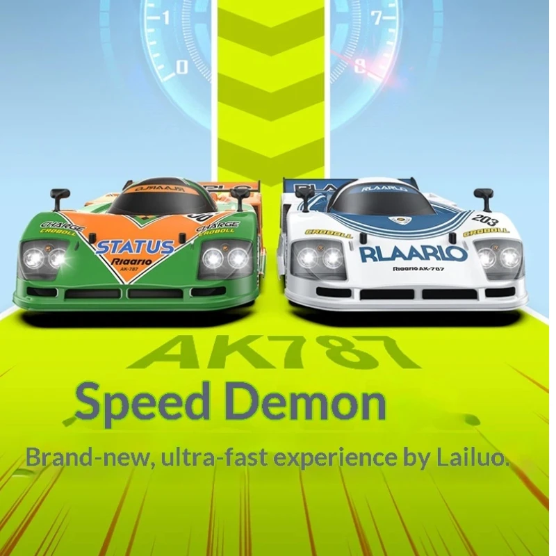 

Rillalo AK-787 Flat Run RC Remote Control Car 1:10 Metal Carbon Fiber Version RC Model Car Speed Racing