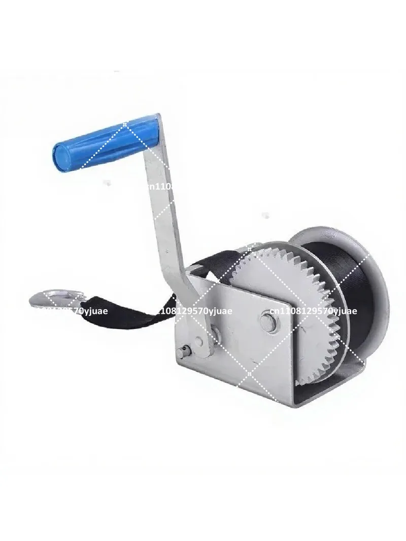 2 Speed Manual Hand Crank Boat Trailer Winch Dual Capacity 900KG 2.6T Heavy Duty Webbing Strap Marine Yacht Winch