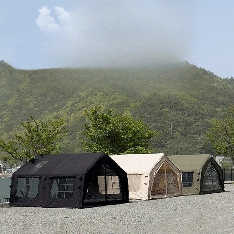 

Camping Inflatable Tent Army Green 13.6 Outdoor Free Building One Room One Living Room Roof Rainproof Camping