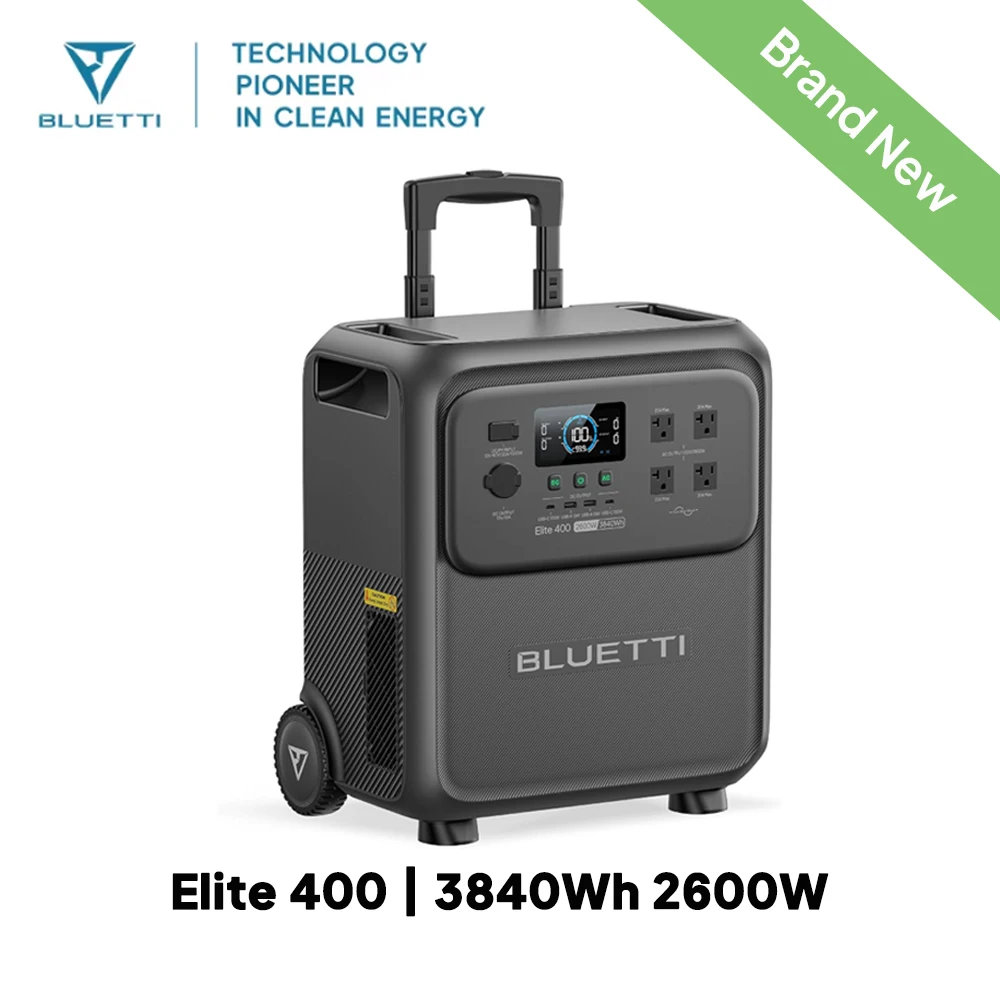BLUETTI Elite 400 2600W 3840Wh Ultra Large Capacity Solar Power Station Multi High Power Ports Fast Dual Charging 6000 Long Cycle Battery Pack for RV Trailer Overlanding Permanent Off Grid Cabin Camping