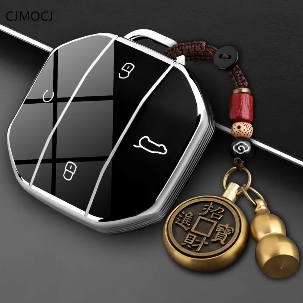 For Jetour Freedom Explorer XWD Key Case Cover Chain , TPU Soft Protective Car Key Fob Shell, Smart Keychain, Jetour Accessories