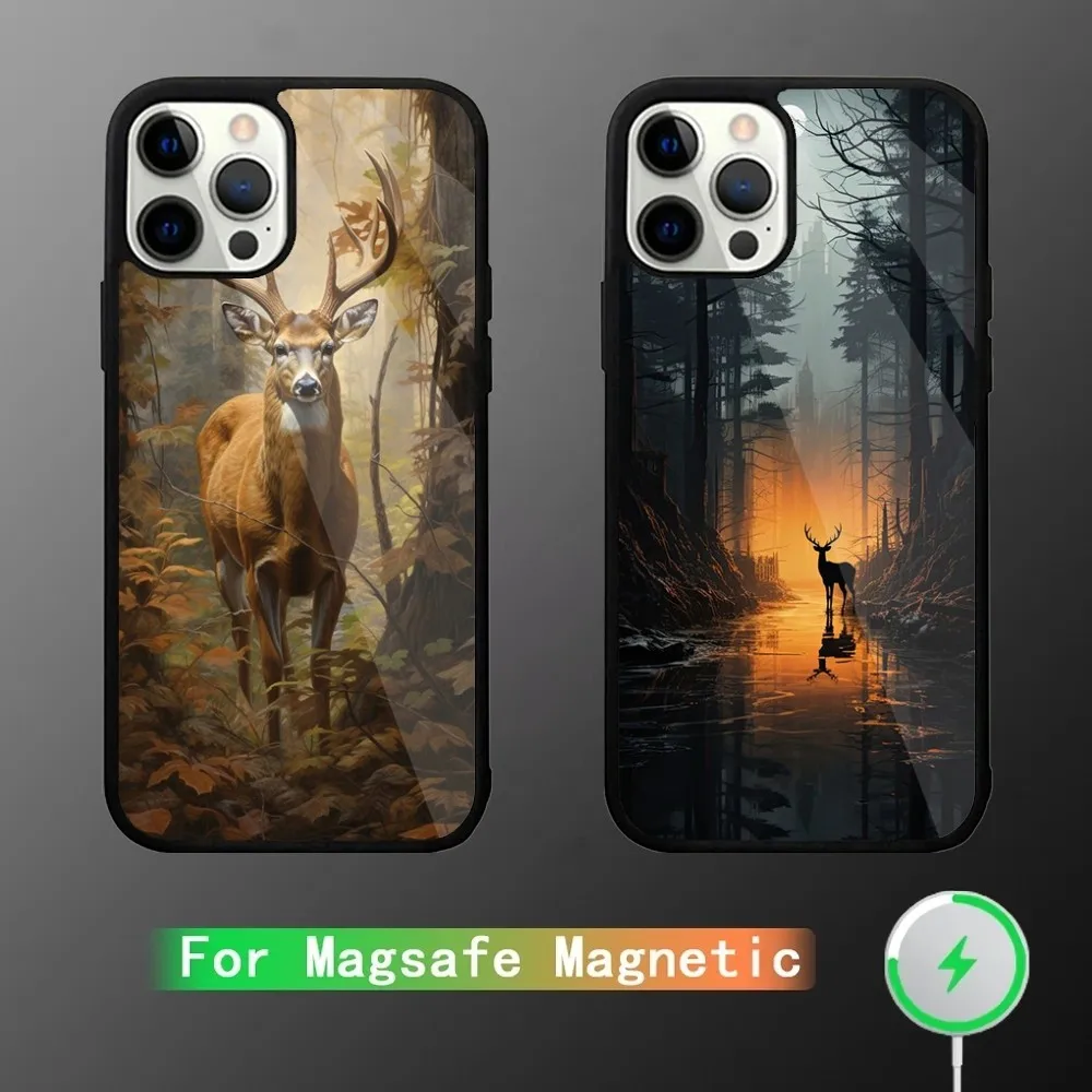 

Deer Hunting Camo Phone Case For iPhone 15,14,13,12,11,Plus,Pro,Max Mini Magsafe Magnetic Wireless Charging