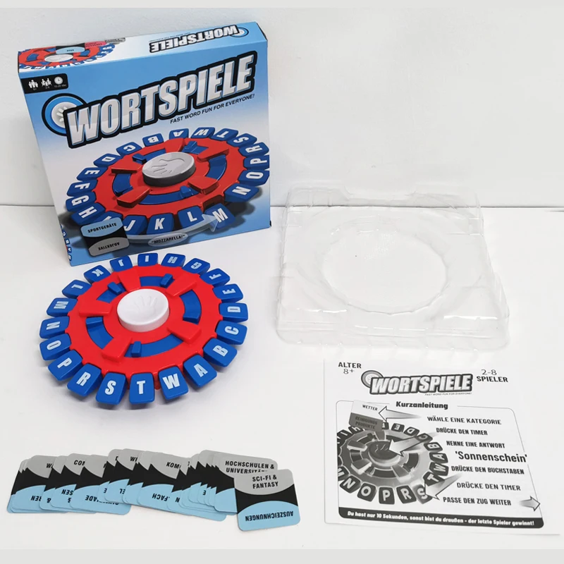 2025 لعبة الكلمات الإسبانية الجديدة من باستا النسخة الألمانية لعبة لوحة الضغط على الحروف سريعة التفكير لمتعة العائلة #4