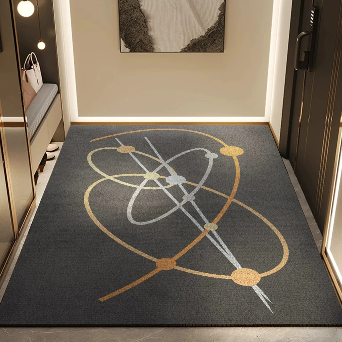 Modern Minimalism Entry Door Mat Anti-slip Hallway Carpet Welcome Rug Dirt Trapping Washable Rugs Entrance Doormat Home Decorate