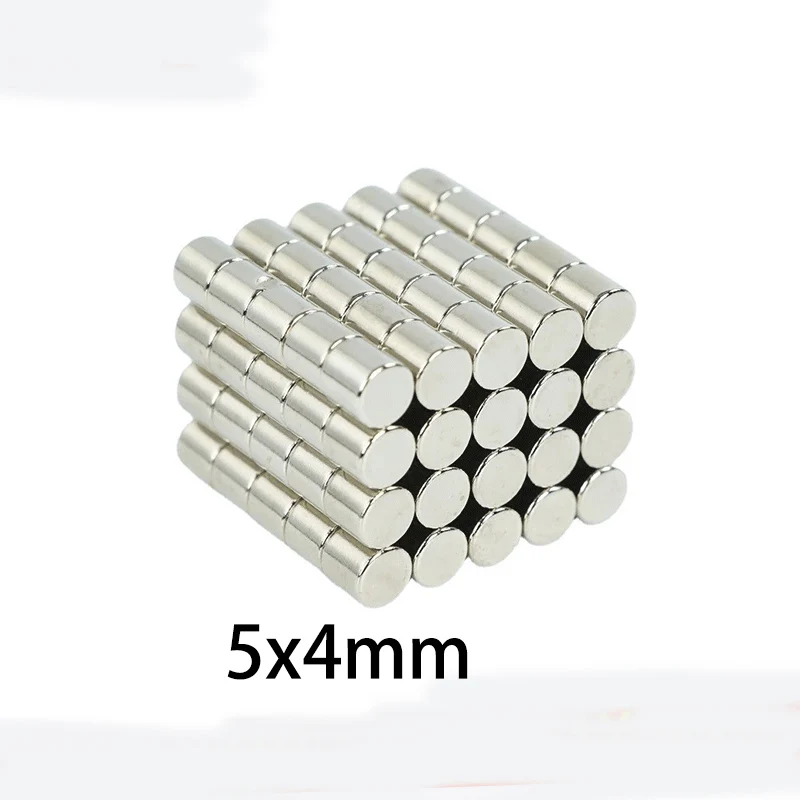 10/20/50 Uds imanes redondos adhesivos de doble cara imanes redondos de 5mm x 4mm-imanes de disco para bricolaje, manualidades, uso Industrial