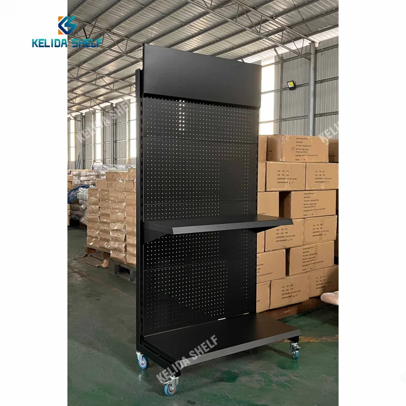 Custom.Shop Pegboard أدوات الرف منتجات متجر الأجهزة أرفف عرض البيع بالتجزئة حامل عرض لوحة الوتد المعدنية