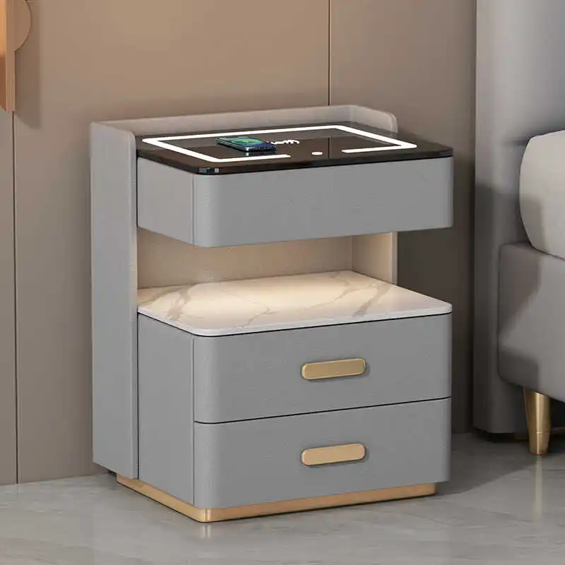 Smart with safe bedside table integrated household rechargeable