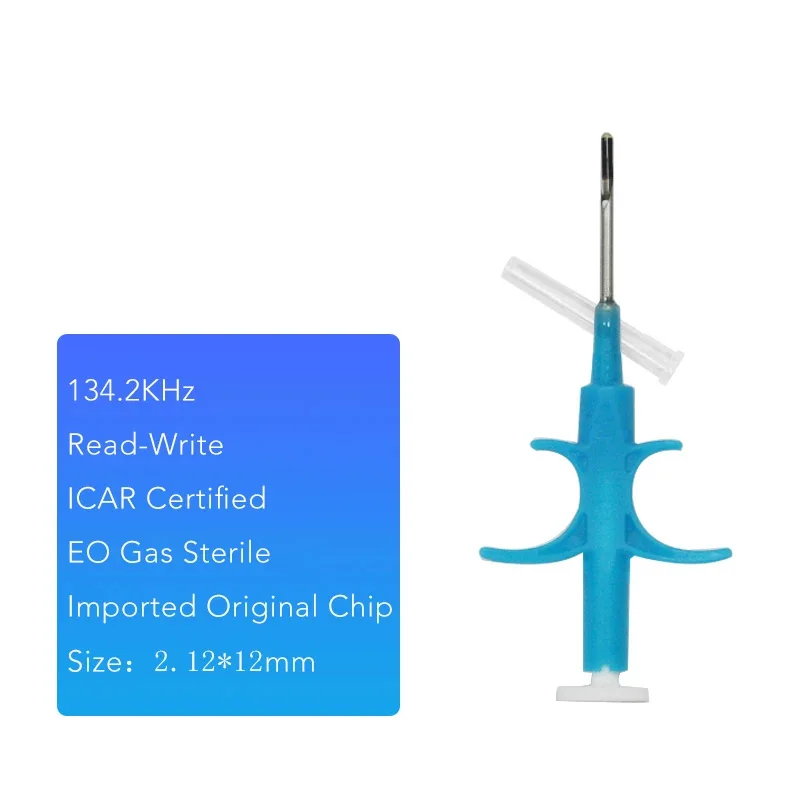 20pcs 134.2KHz Pet Glass Tag Animal Injectable Microchip Syringe FDX B ISO11784/85 ICAR Animal Syringe for Cat Dog