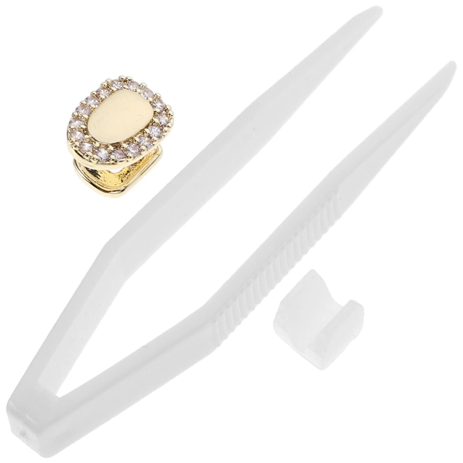 

1Pc Diamond Studded Door Type Teeth Grills Gold Color Single Tooth Jewelry Lightweight Comfortable Fit Unique Design For Rappers