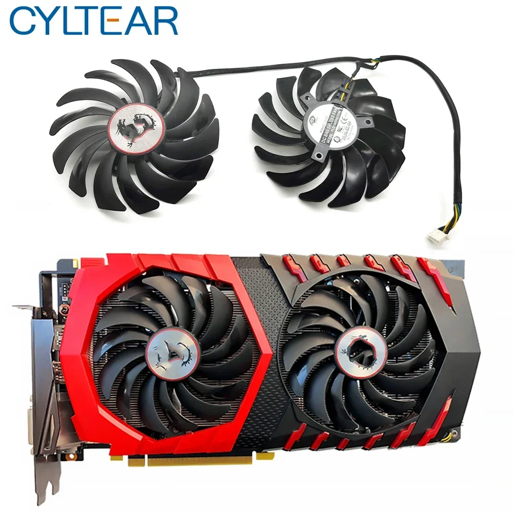 

2 шт. PLD10010S12HH DC12V 0,40A 4PIN 6 ПРОВОДА ДЛЯ MSI RX470 480 570 580 GTX1080Ti 1080 1070 1060 Вентилятор охлаждения видеокарты