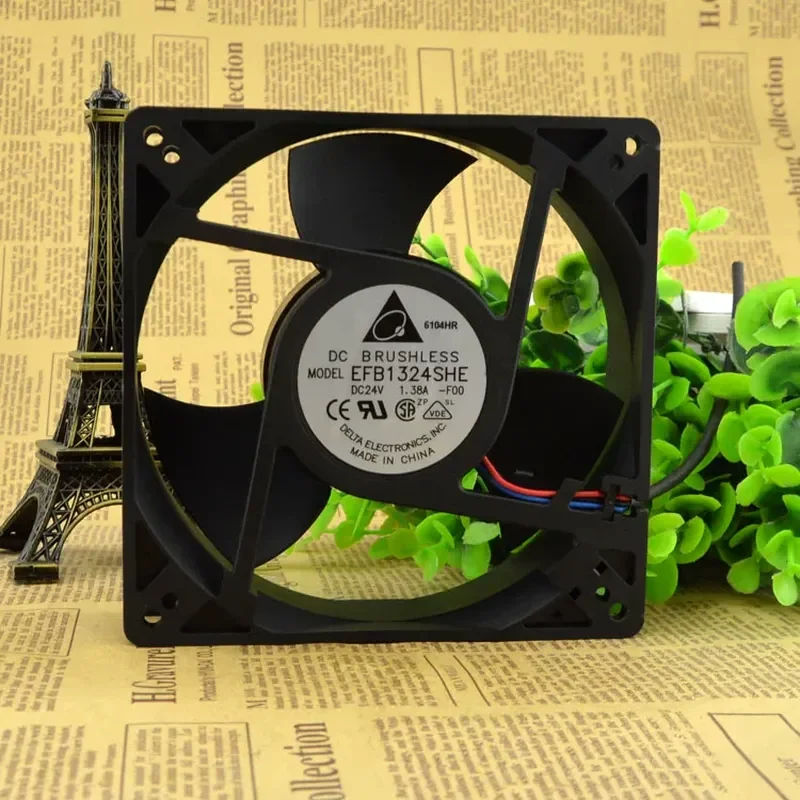 For Delta EFB1324SHE 24V 1.38A 127x127x38mm Large Air Volume Axial Flow Variable Frequency Fan