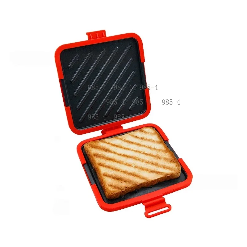 Microwave Safe Crispy Toast Maker, Detachable Washable Silicone Baking Tray for Fast Heating Sandwich Making