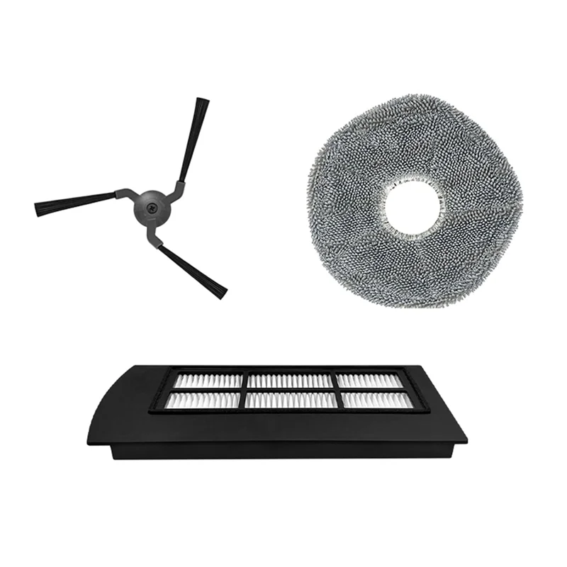 Piezas de repuesto reutilizables para barredoras EUFY X9 PRO Series (2 filtros + 4 trapeadores húmedos + 4 cepillos laterales) -ABQU