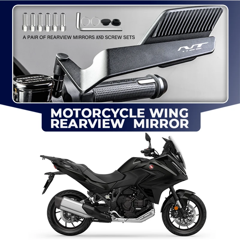 

Motorcycle Wide View Convex Mirrors Anti Glare Alloy Wind Wing For Honda NT1100 NT 1100 nt1100 DCT Upgrade NT1100 NT 1100 1100