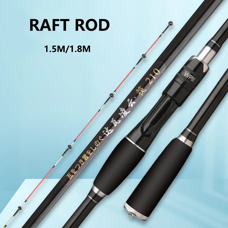 

Saltwater Freshwater Carbon Fiber Fishing Rod Soft Raft Fishing Rod 2 Sections Telescopic Fishing Rods Raft Pole