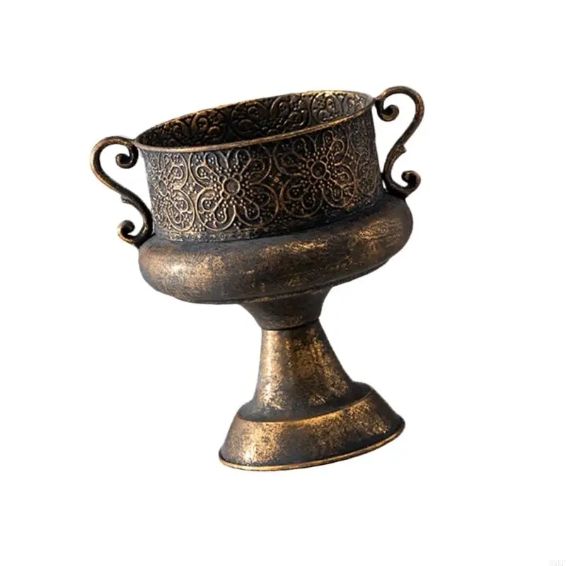 Flower Pot Iron Planter Weather Resistant Suitable For Year Round Indoor Outdoor Decoration In Terraces Or Living Space 55KF