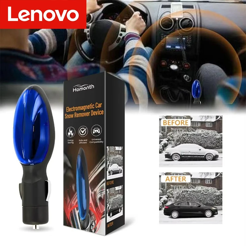 

Lenovo Anti Freezing Electromagnetic Deicer Snow Remover Kinetic Molecular Heater Car Deicer Portable Car SnowRemoval Device NEW
