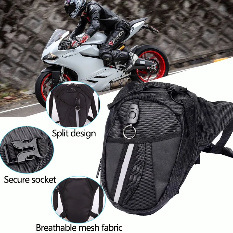 high-capacity Multifunction Motorcycle Drop Leg Bag Oxford Outdoor Men Casual Waist Bag Fanny Pack Moto & Biker Bags