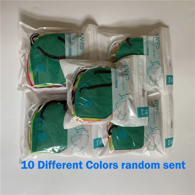 10-200pcs FFP2 Mask Approved CE 5 Layers Face Mask KN95 Filter Respirator Pink Reusable Adults Protective KN95 FFP2 Mascarilla