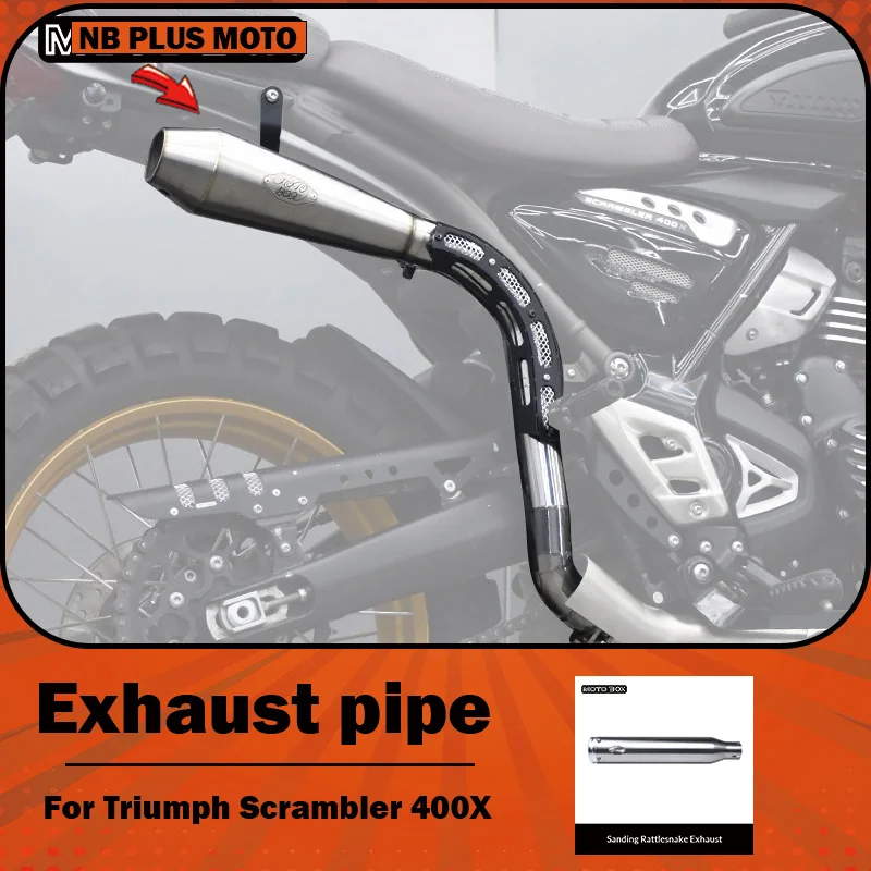 【Premium】For  Triumph Speed400/Scrambler400X modified with high-mounted exhaust system for a deep, resonant sound