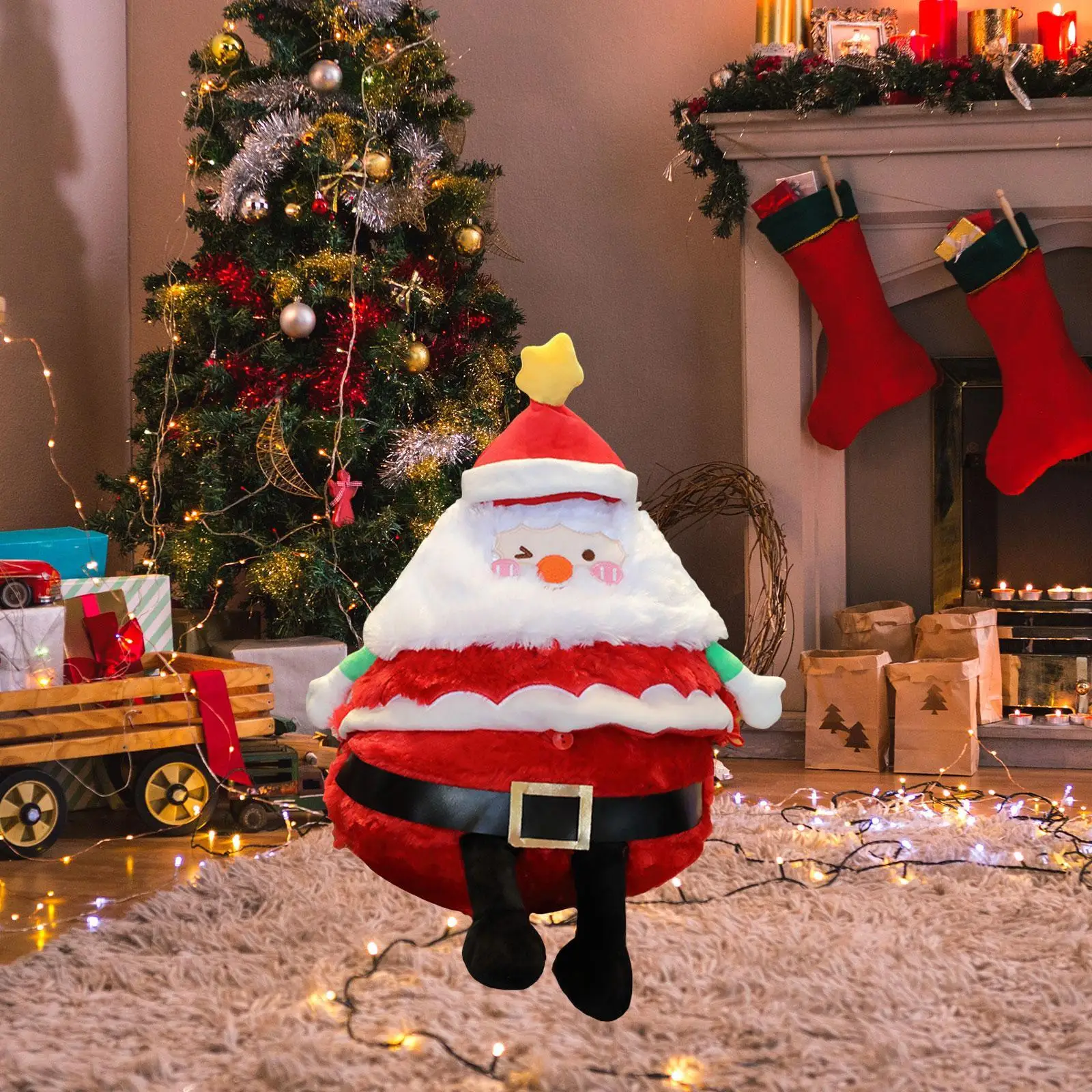 Christmas Stuffed Toy Cute Cushion Doll for Holiday Winter Couch Sofa