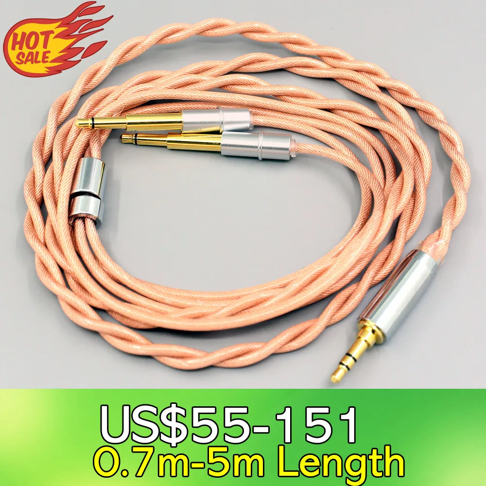 Type6 756 core Shielding 7n Litz OCC Earphone Cable For Meze 99 Classics NEO NOIR Headset Headphone LN007990