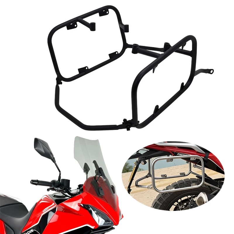 

Black/Silver Side Panniers Bracket Luggage Saddlebag Support For Xcape 650 X-Cape 650 XCape650 2021-2024 2023 Motorcycle