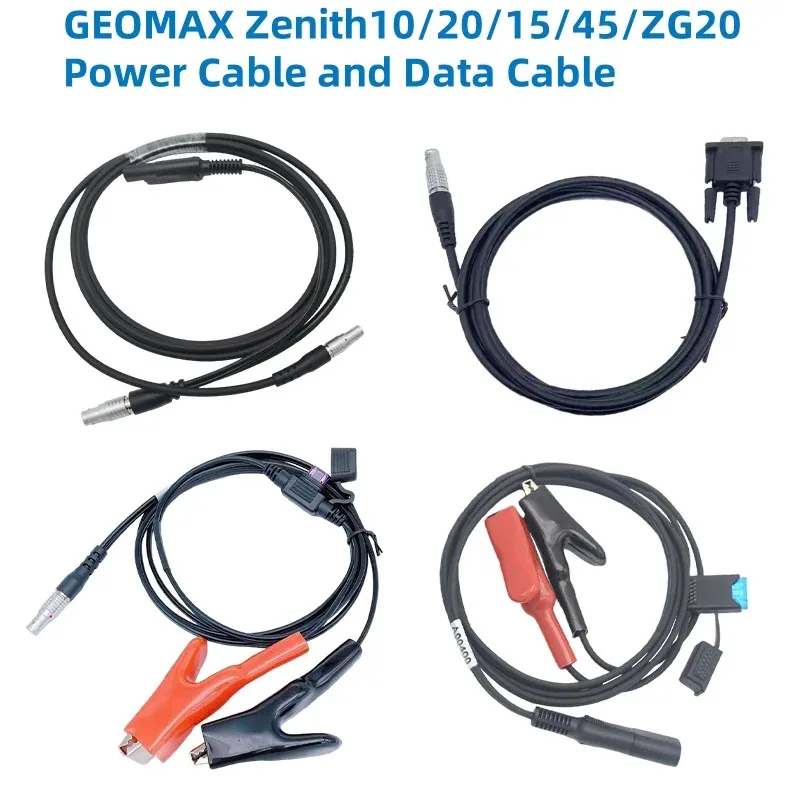 GEOMAX RTK GPS Zenith10/15/45/20 Radio Power Data Cable A00400 Battery Clip Cable