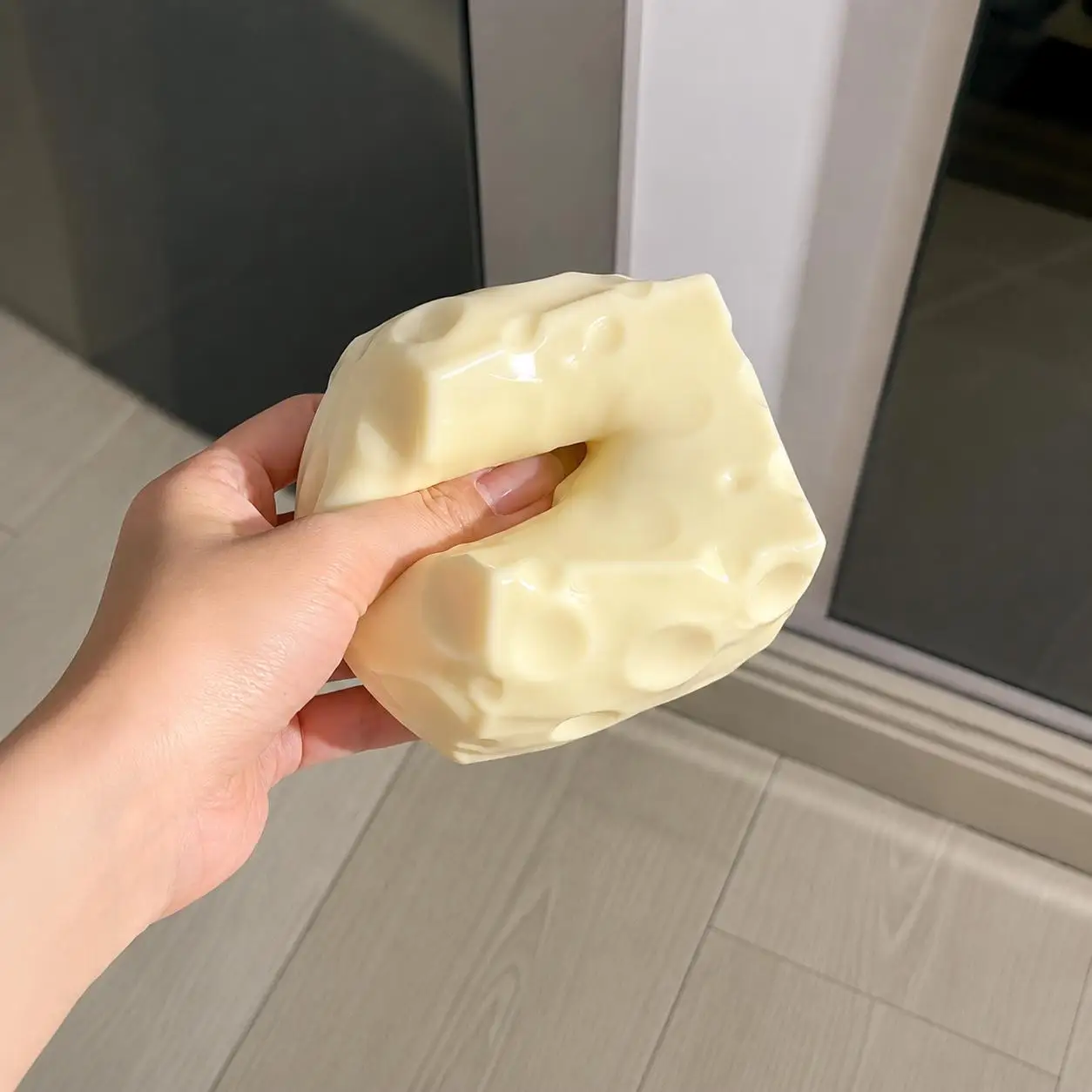 Motorcycle Vaseline Cheese Cube Squishy Toy Jumbo Size Soft Stress Ball Shapeable Squeeze Fidget Toy Non Rebound Sensory Gift