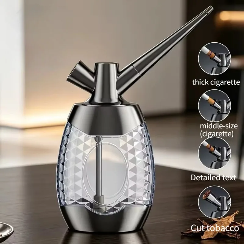 New Fashionable Hookah with Visible Water Storage Compartments and Microporous Filtration Suitable for Healthy Smoking