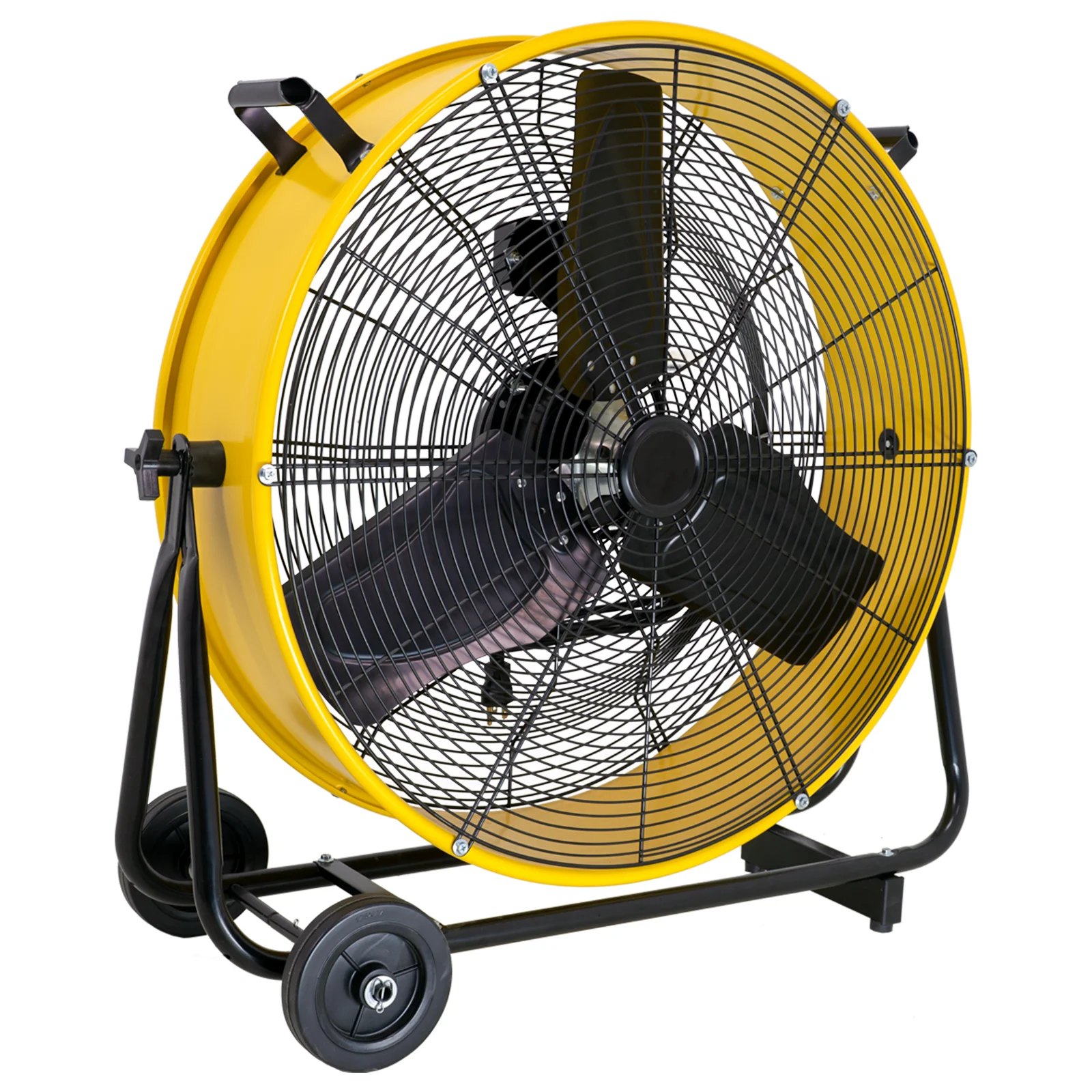 

24-дюймовый высокоскоростной промышленный вентилятор с металлическим корпусом, наклонной конструкцией, двигателем 1/3 л.с. для коммерческого и промышленного использования, 2 скорости, 9100 CFM